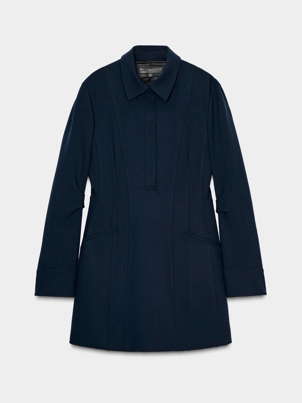 Zara Navy Blue Button Mini Dress (brand new)